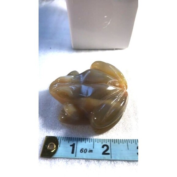 Druzy Agate Frog Carving - Picture 7 of 9
